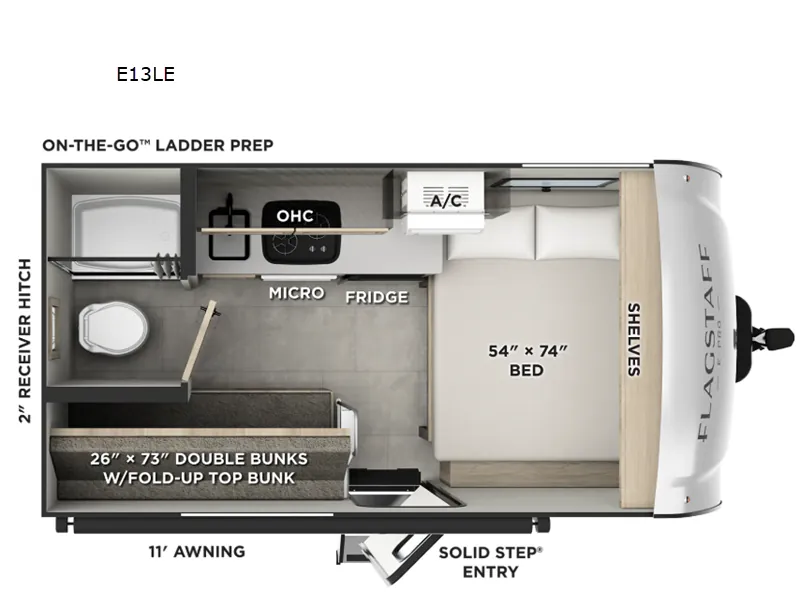 2026 Forest River Flagstaff E-Pro E13LE - Floor plan