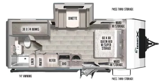 2021 Forest River IBEX 20BHS - Floor plan