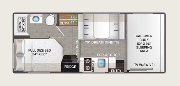 Thor Motor Coach Freedom Elite 21HE floor plan