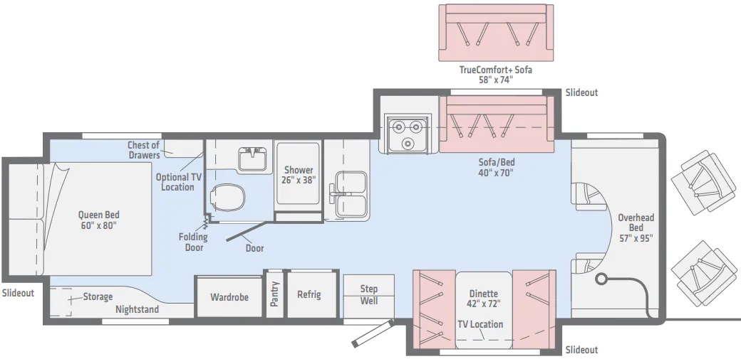 Winnebago Spirit 31D floor plan