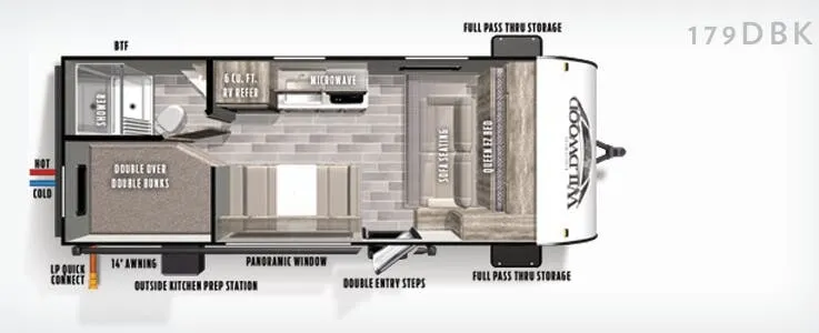 2020 Forest River Wildwood FSX 179DBK - Floor plan