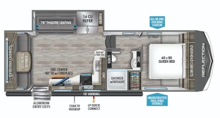 Grand Design Reflection 150 Series 150 SERIES 260RD floor plan