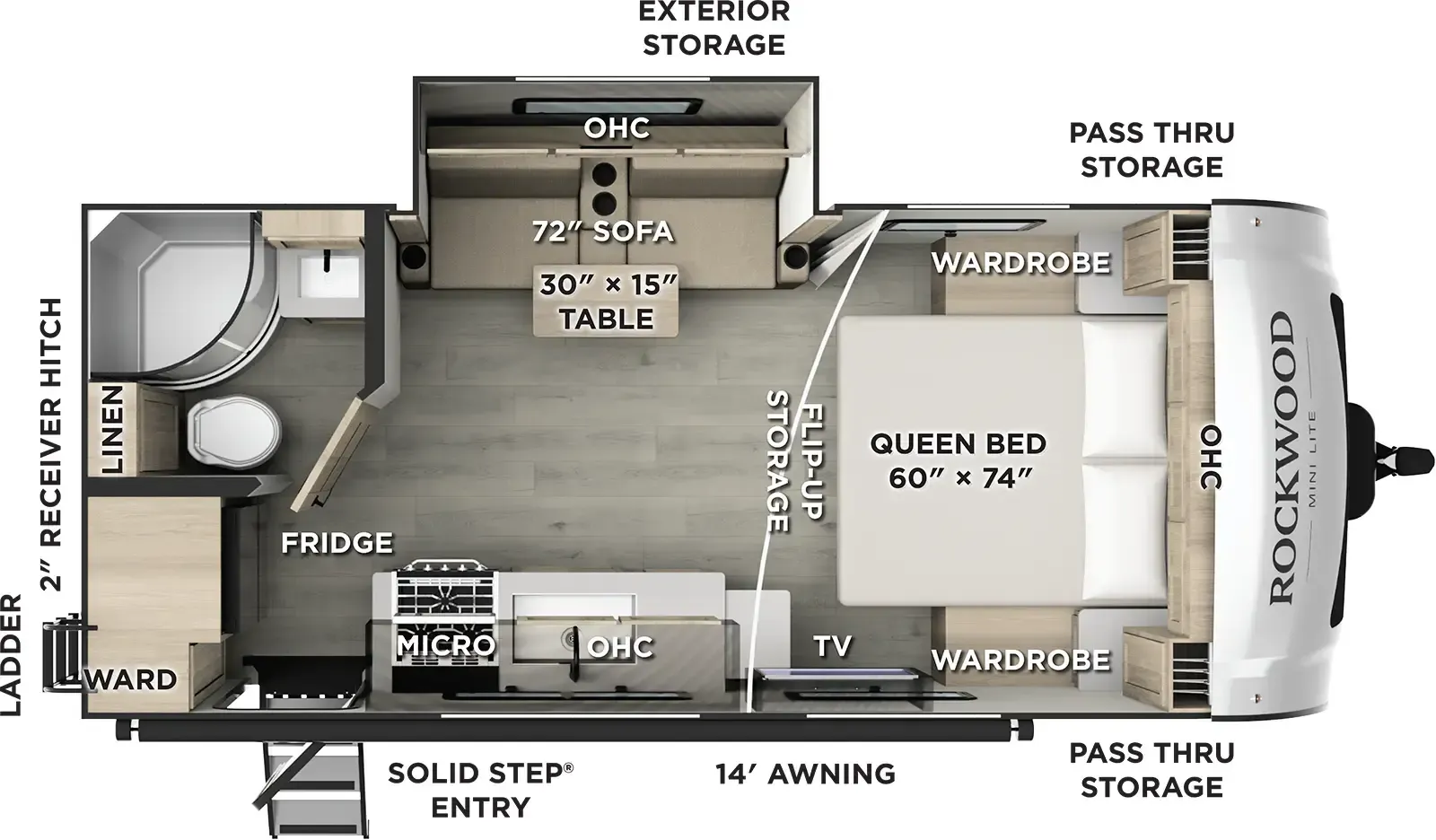 2026 Forest River Rockwood Mini Lite 2109S - Floor plan