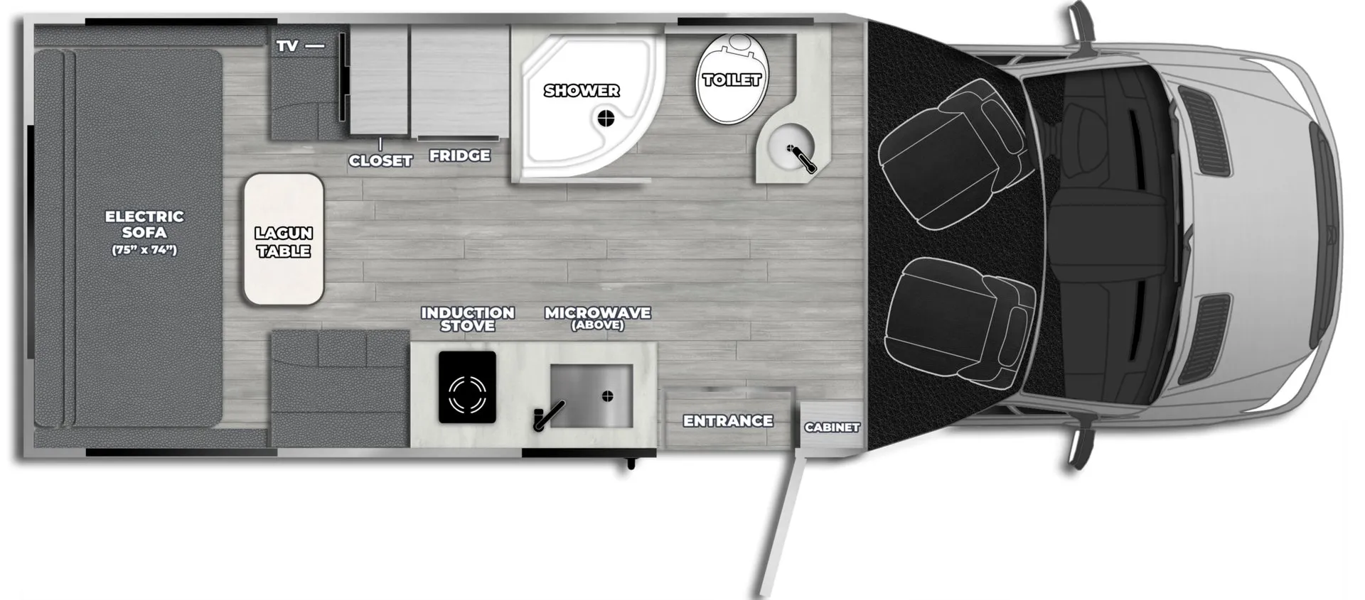 Pleasure-Way Plateau XLTS BASE floor plan