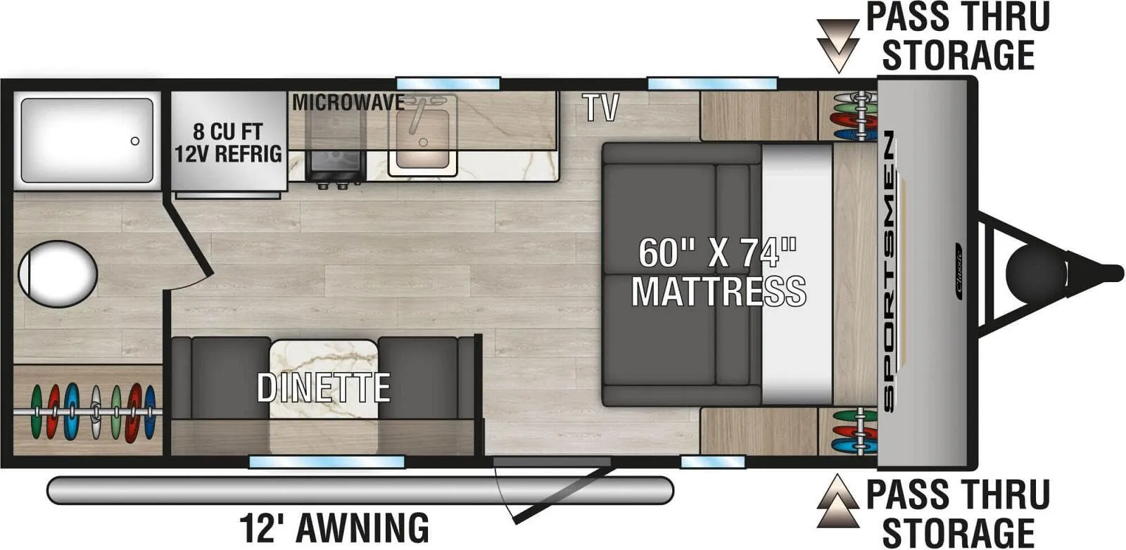 K-Z Sportsmen Classic 170MB floor plan