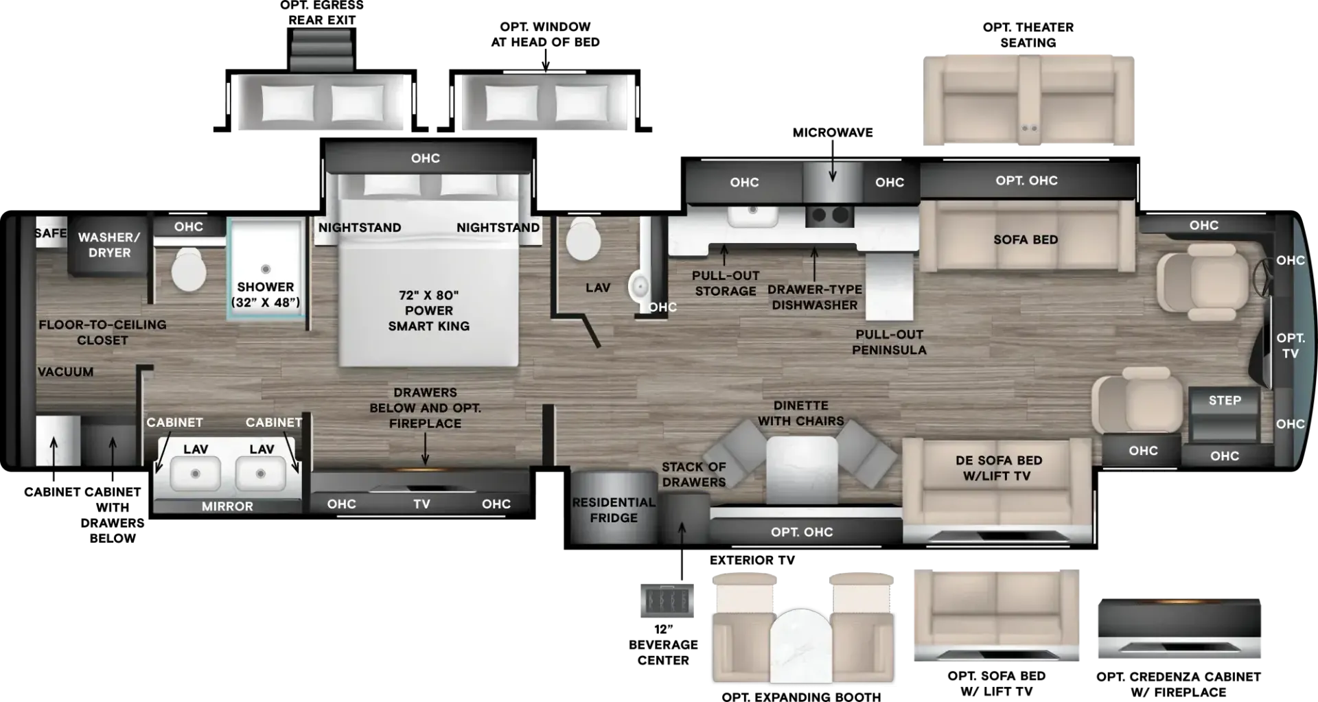 Tiffin Cornerstone Series 6 645D floor plan