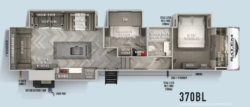 Forest River Salem Hemisphere 370BL floor plan