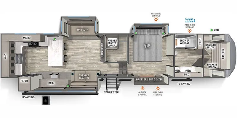 Forest River Sierra 3800RK floor plan