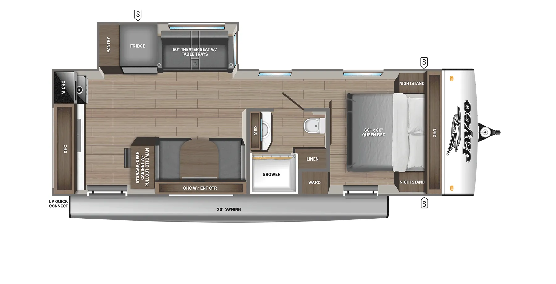Jayco Jay Feather 23RK floor plan