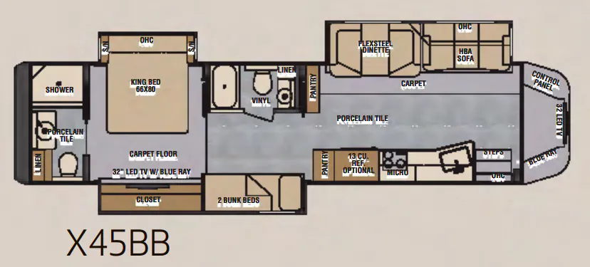 Renegade RV XL X45BB floor plan