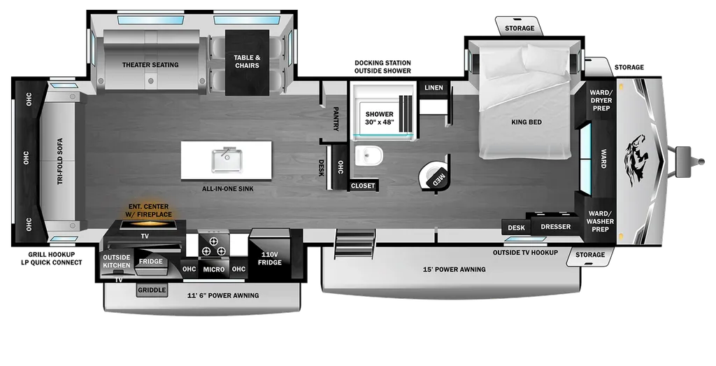 2027 Highland Ridge RV Open Range 3X 322RLS floor plan