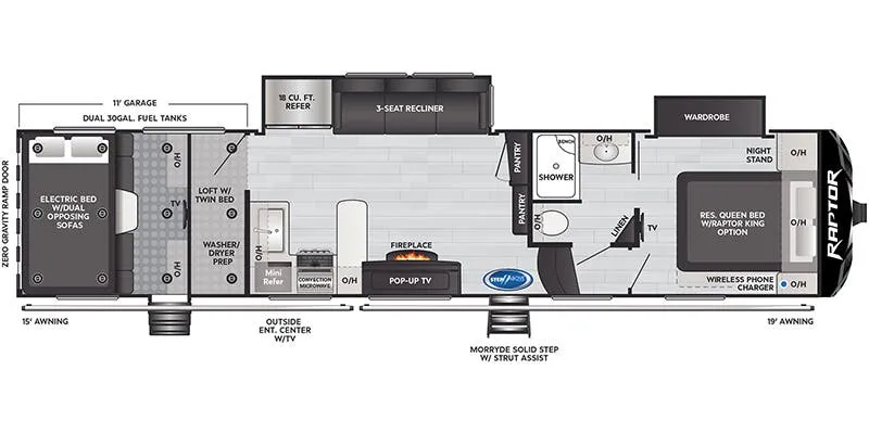 2020 Keystone Raptor 351 - Floor plan