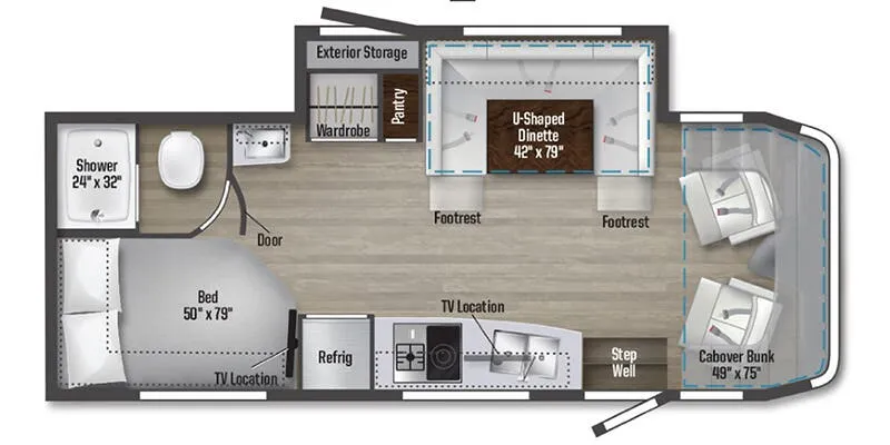 2025 Winnebago View 24J floor plan