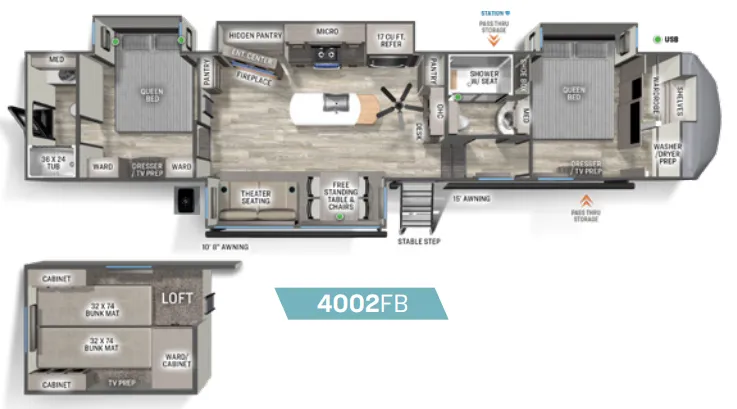Forest River Sandpiper 4002FB exterior