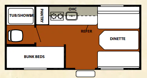 Forest River Cherokee Wolf Pup 16BH floor plan