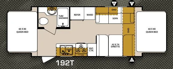 Forest River Surveyor 192T floor plan