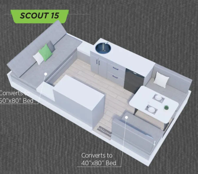 2027 Aliner Scout 15 floor plan