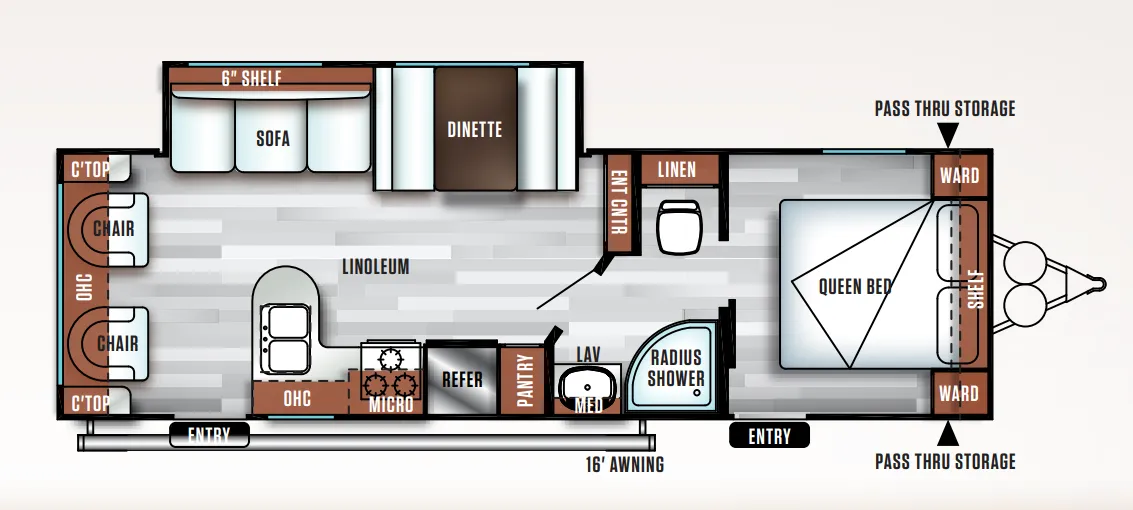 Forest River Salem Cruise Lite 254RLXL floor plan