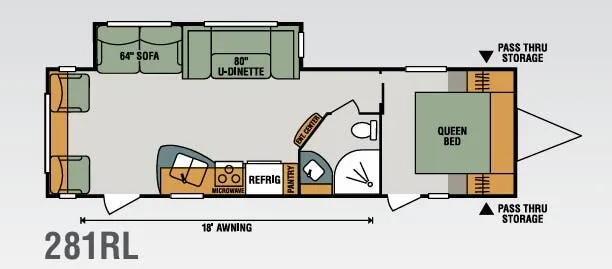K-Z Sportsmen 281RL floor plan
