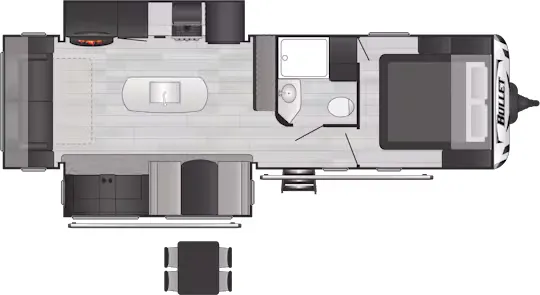 Keystone Bullet Premium 287RLS floor plan