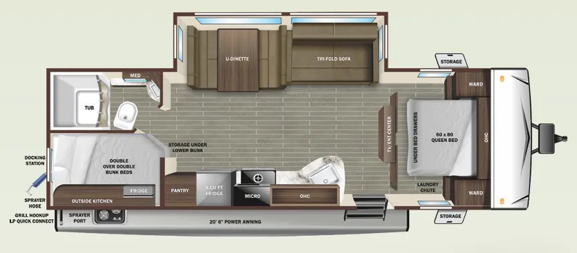 2023 Starcraft Super Lite 261BH floor plan