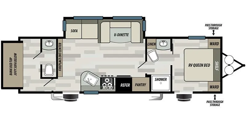 Forest River EVO T2800 floor plan