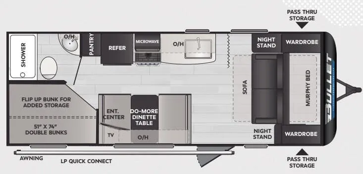 Keystone Bullet Classic 2140BH floor plan