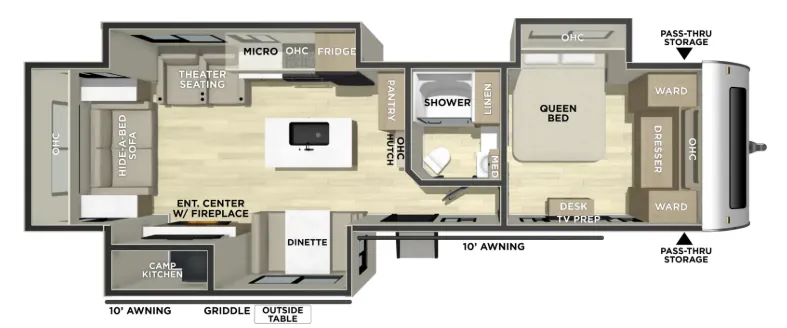 Coachmen Freedom Express Ultra Lite 324RLDS floor plan