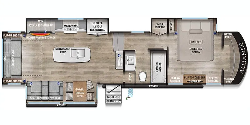 2025 Alliance RV Paradigm 340RL - Floor plan