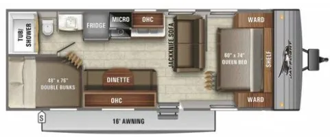 2022 Jayco Jayflight 264BH - Floor plan