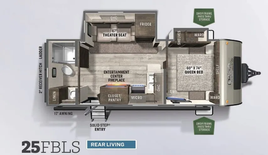 Forest River Flagstaff Micro Lite 25FBLS floor plan