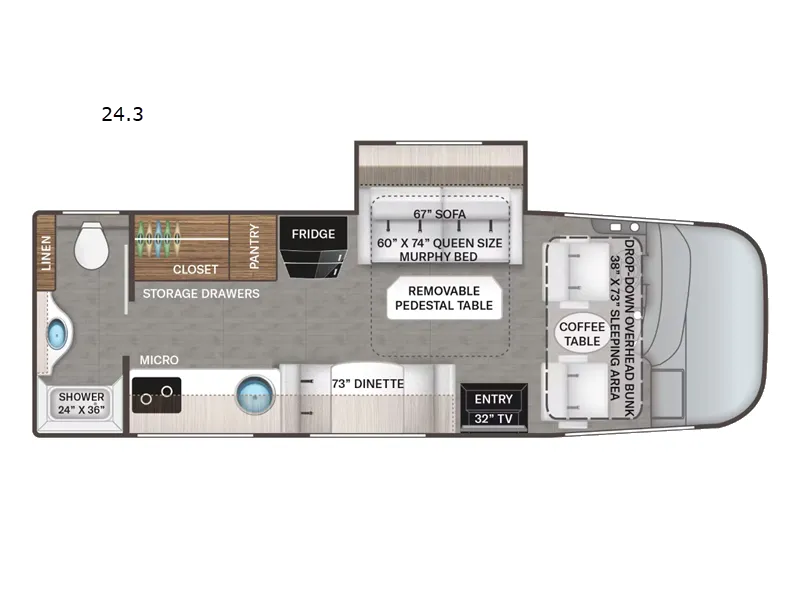 2024 Thor Motor Coach Vegas 24.3 floor plan