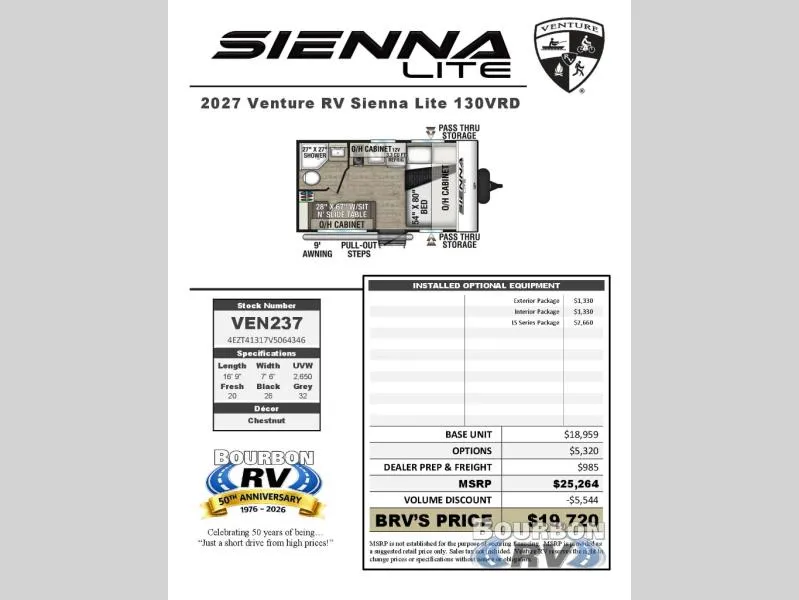 2027 Venture RV Sienna Lite 130VRD - Photo 3