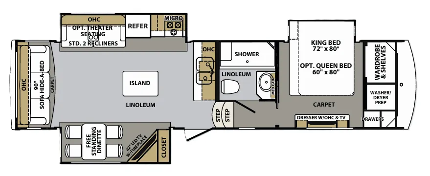 Forest River Cardinal 3030RS floor plan