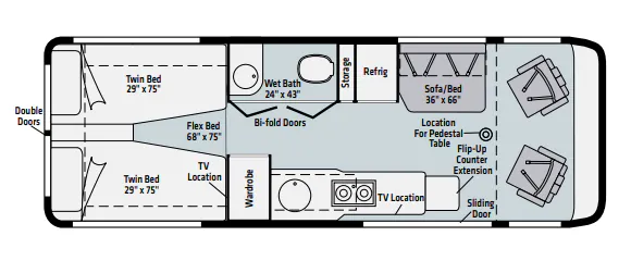 2023 Winnebago Era 70A — Floor plan
