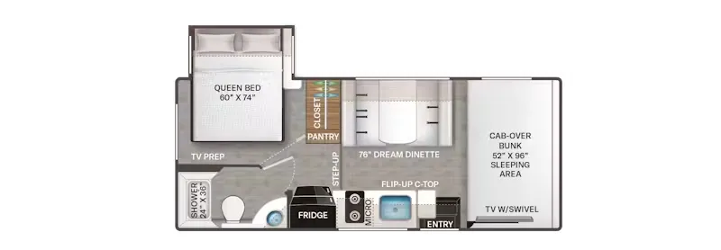 Thor Motor Coach Echelon LZ22 floor plan