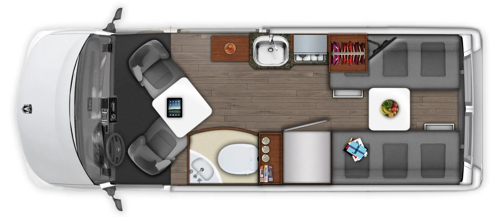 Roadtrek Zion Slumber Base floor plan