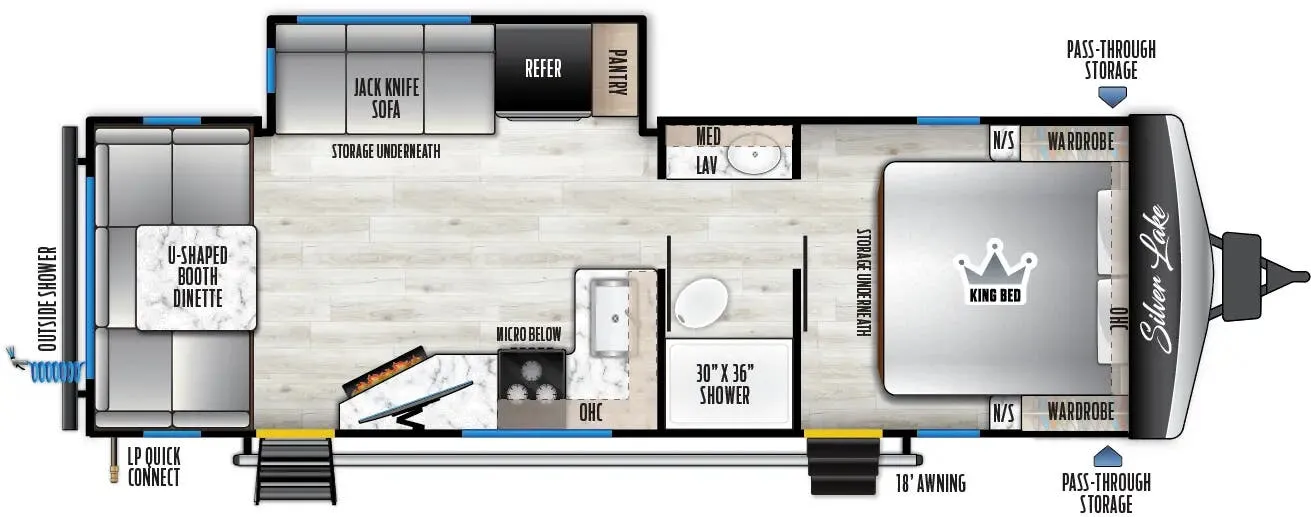 East to West Silver Lake 2500RD floor plan