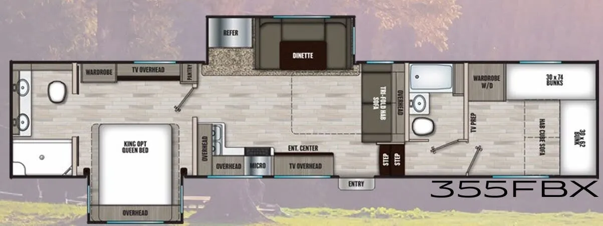 Coachmen Chaparral X Edition 355FBX floor plan