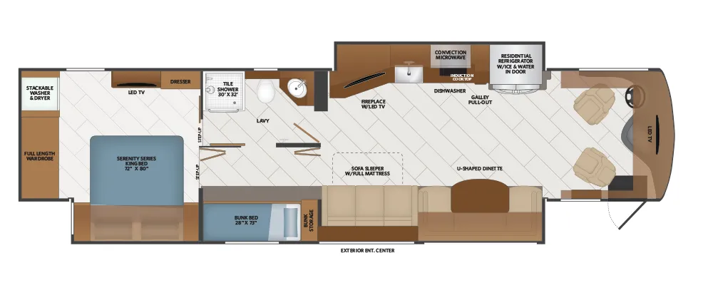 Fleetwood Discovery LXE 40G floor plan