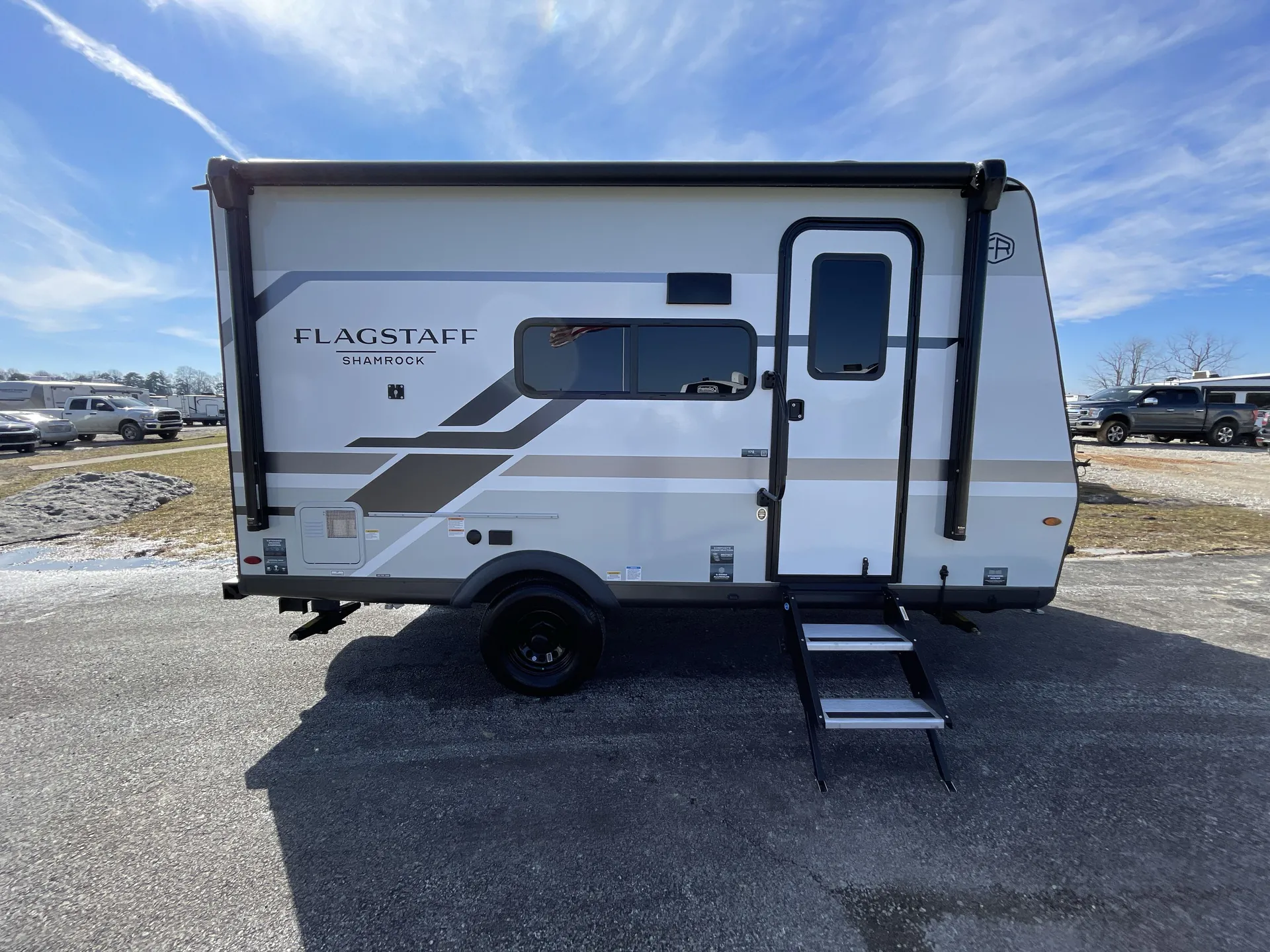 2026 Forest River Flagstaff Shamrock 17E — campside