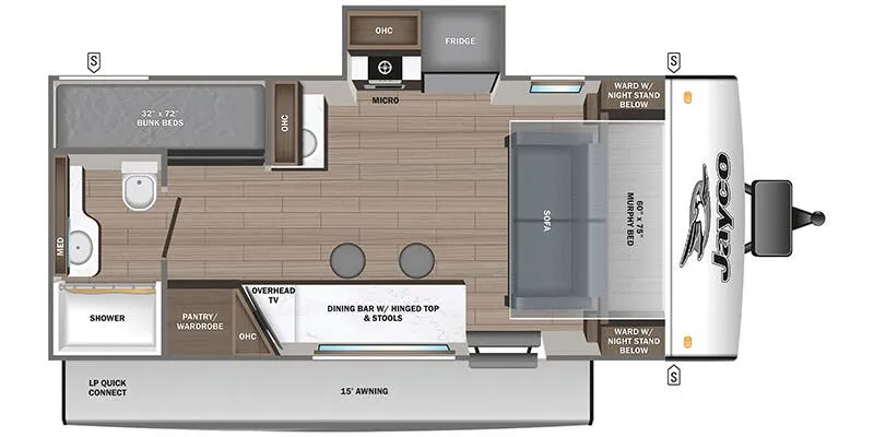2025 Jayco Jay Feather Air 18MBH floor plan