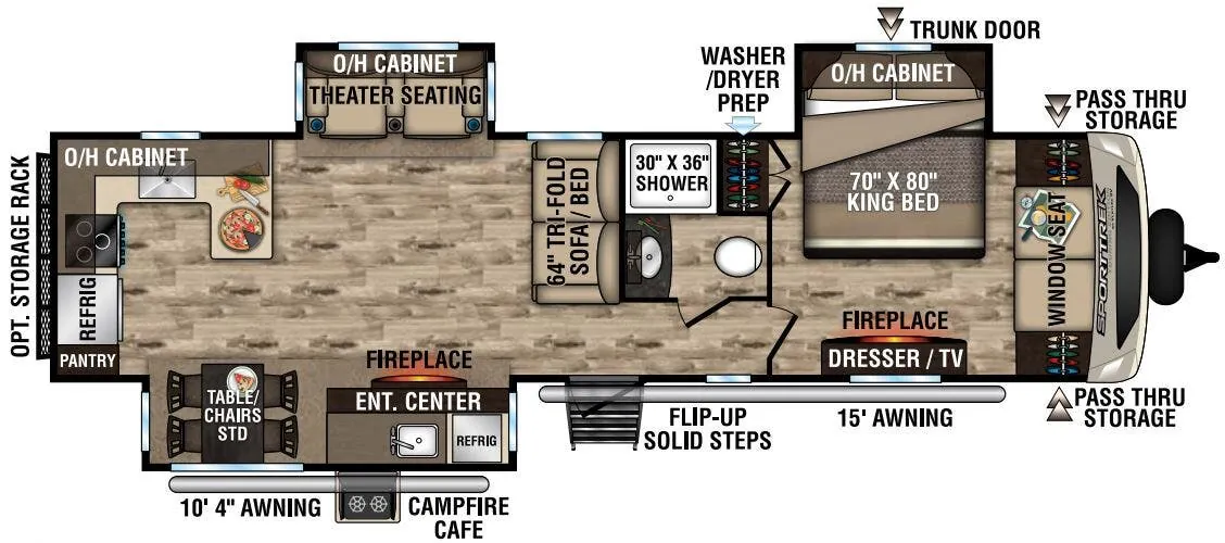 Venture RV SportTrek Touring Edition STT336VRK floor plan