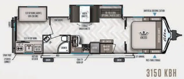 2021 East to West Alta 3150KBH - Floor plan