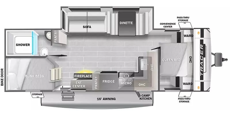 Prime Time Tracer 28BHS floor plan
