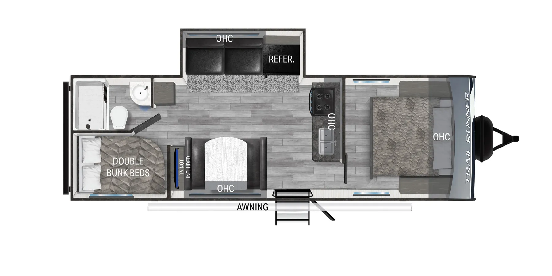 2022 Heartland Trail Runner 261BHS - Floor plan