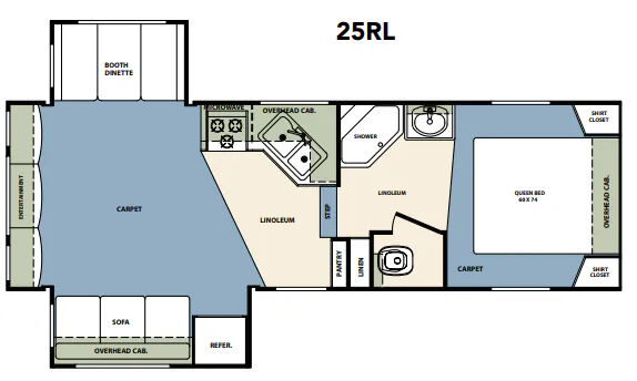 Forest River Wildcat 25RL floor plan
