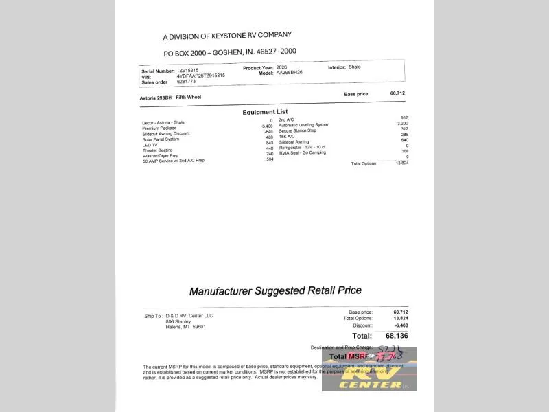 2026 Dutchmen Astoria 298BH - Photo 3