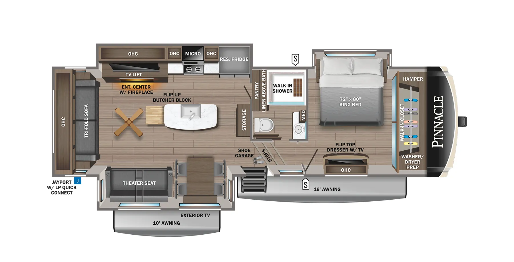 Jayco Pinnacle 32RLTS floor plan