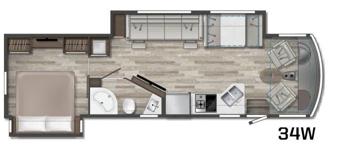Winnebago Adventurer 34W floor plan